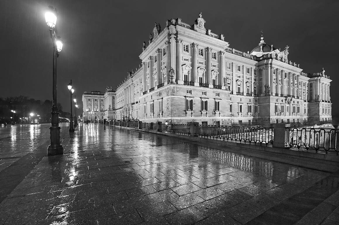 Palacio Real de Madrid fotografía nocturna